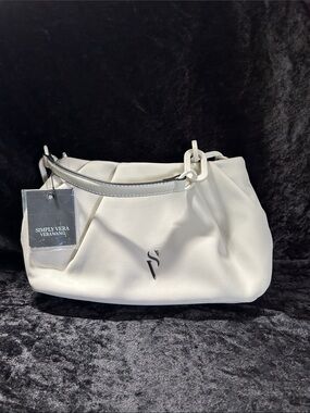 Simply Vera Vera Wang - Ivory Shoulder Bag/ Crossbody with Silver Accent